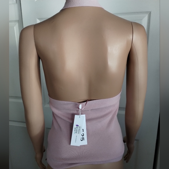 525 America Women's Rose Pink Halter Top - Picture 3 of 7
